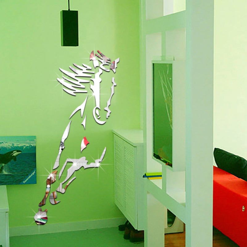 Stunning 3D Horse Wall Art Mirror Sticker Decoration