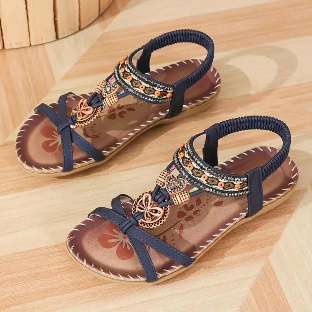 Fashionable Glitter Butterfly Flip Flop Sandals