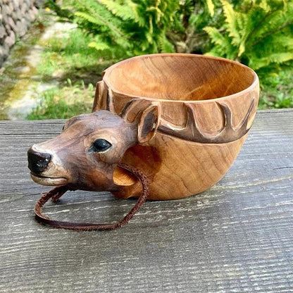 Unique Wooden Animal Coffee Mug