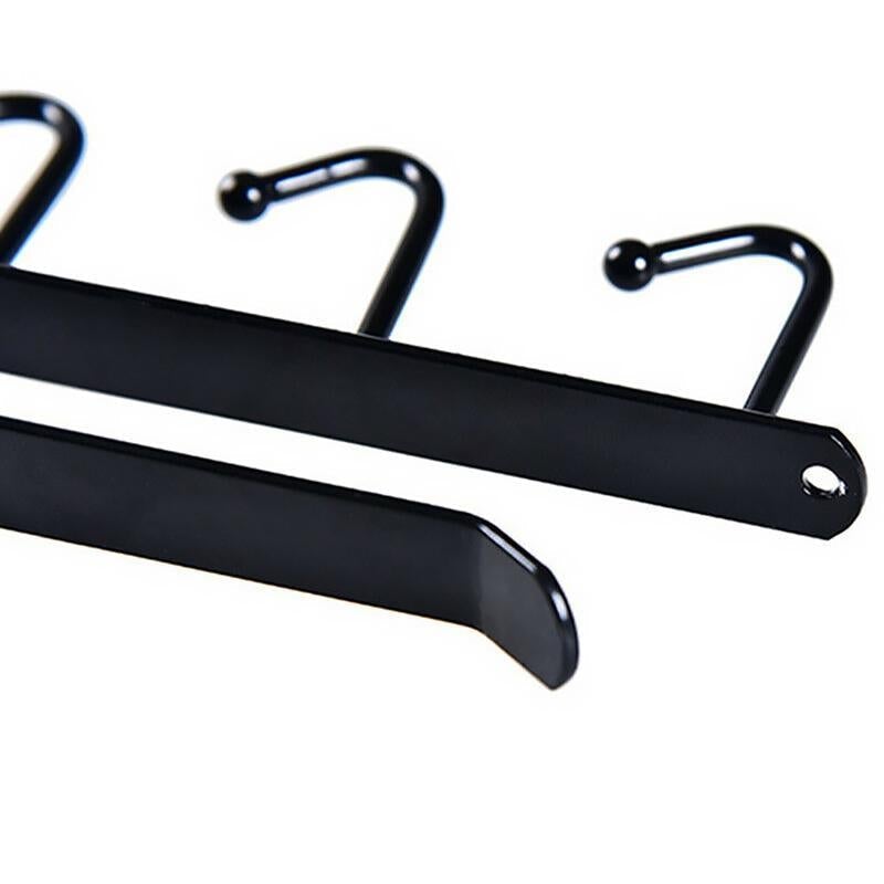 Space-Saving 6-Hook Under Cabinet Storage Rack
