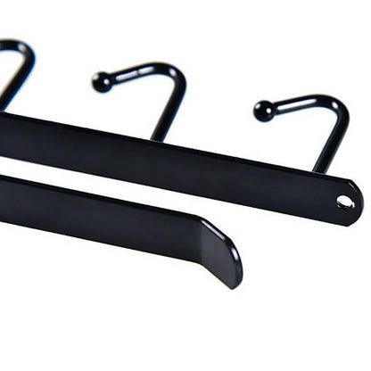 Space-Saving 6-Hook Under Cabinet Storage Rack