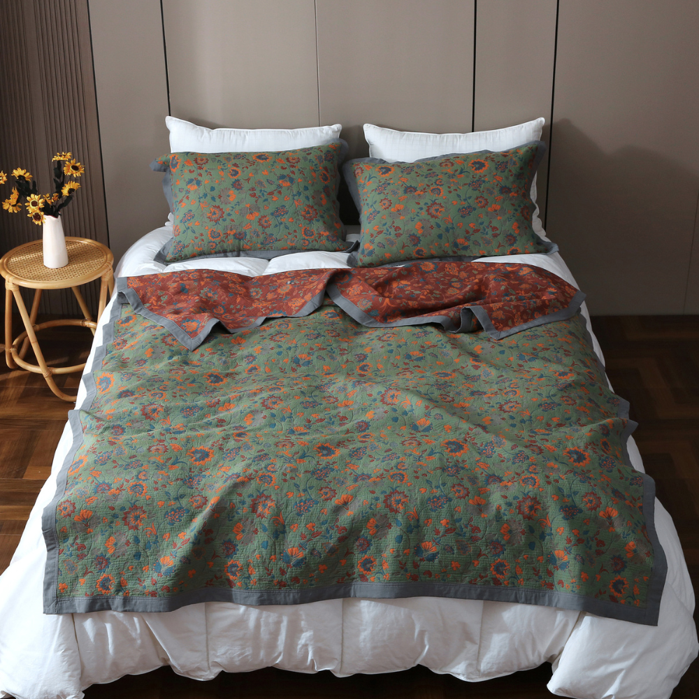 Classic Floral Throw Blanket – Vintage Style