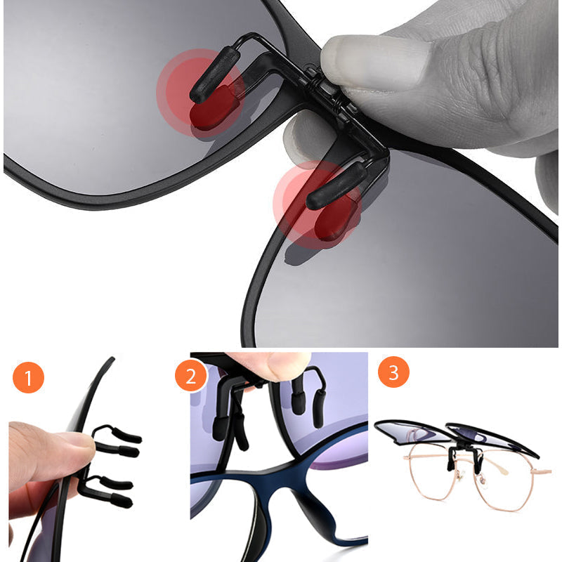 Noxord | Compact Polarized Clip On Folding Shades
