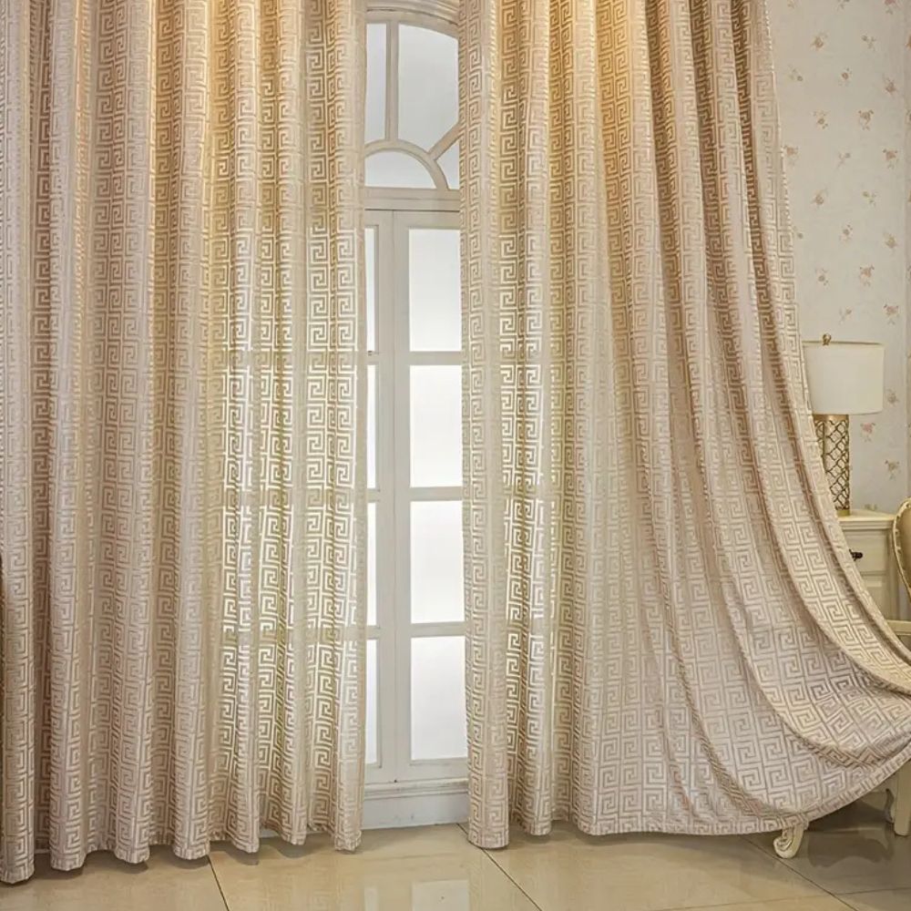 Luxurious Patterned Embroidered Drapes