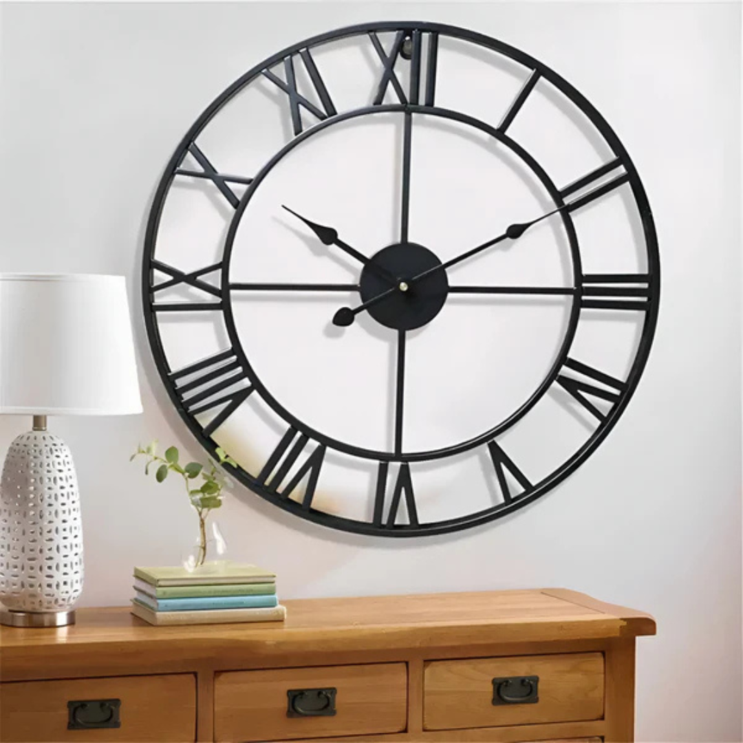 Big Modern Wall Clock with Sleek Frame