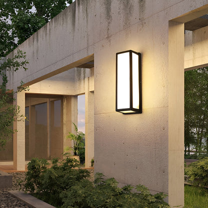Outdoor Slim LED Motion Activated Black Wall Light
