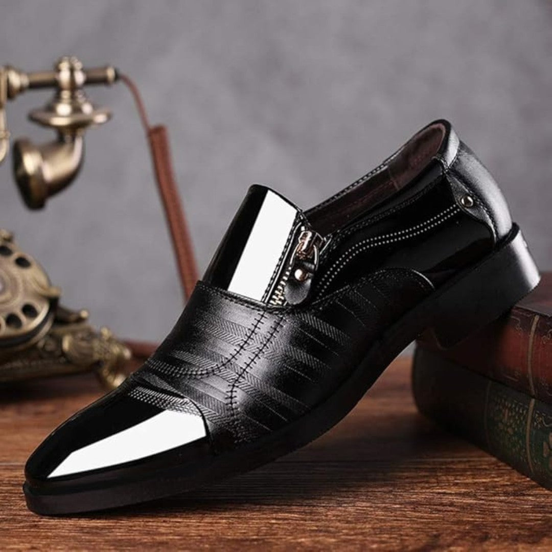 Sleek High Heel Ankle Shoes with Zipper Closure