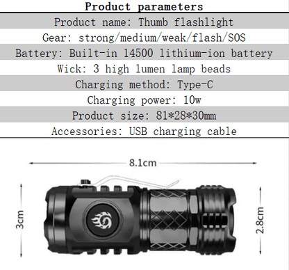Compact Mini LED Super Bright Flashlight