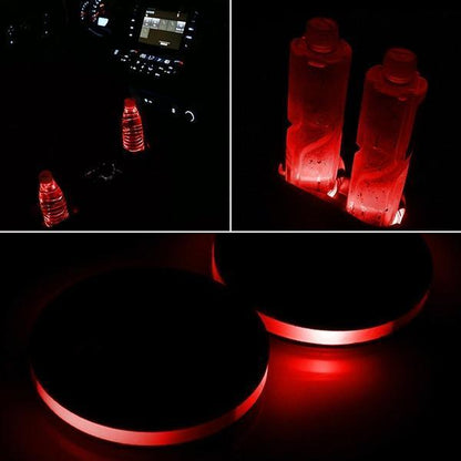 Bright LED Car Cup Holder Lights (2-Pack)