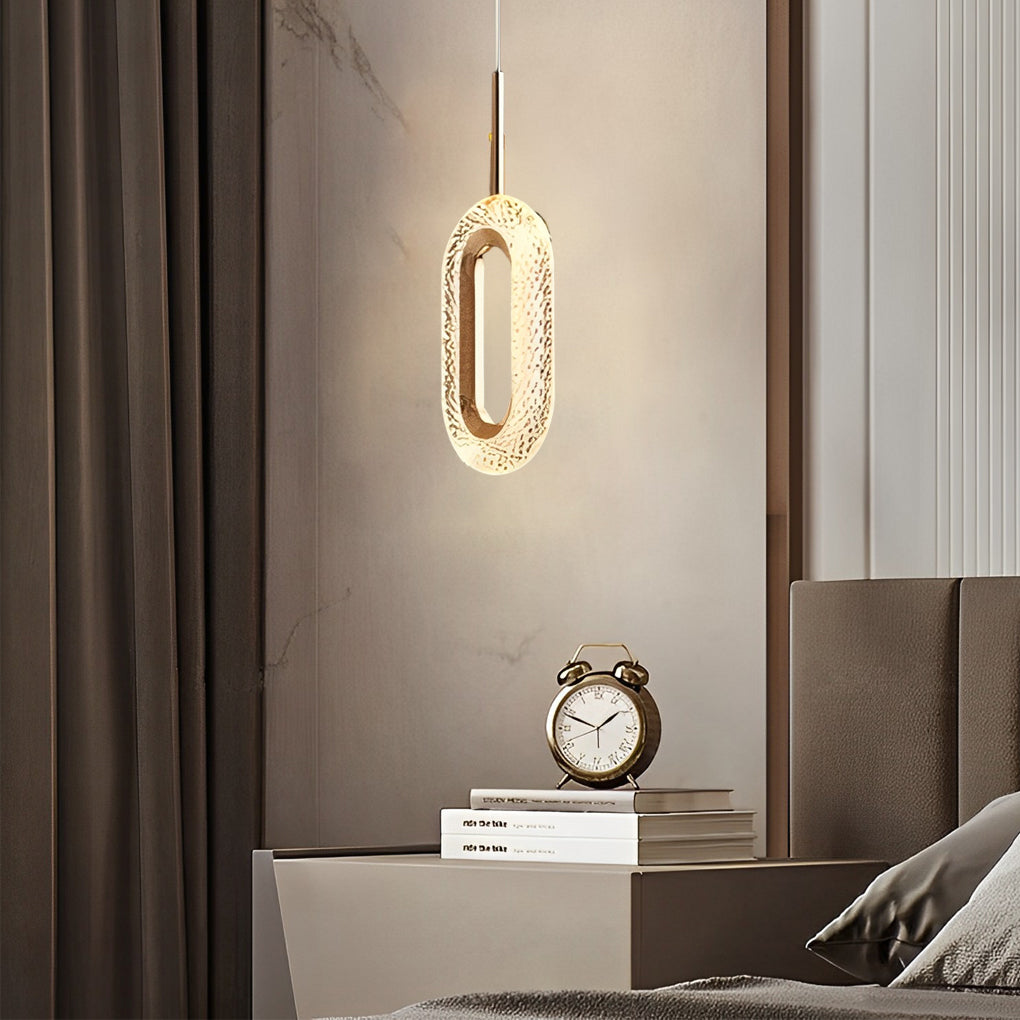 Simple Round Glass 3 Level Dimmable LED Pendant Light