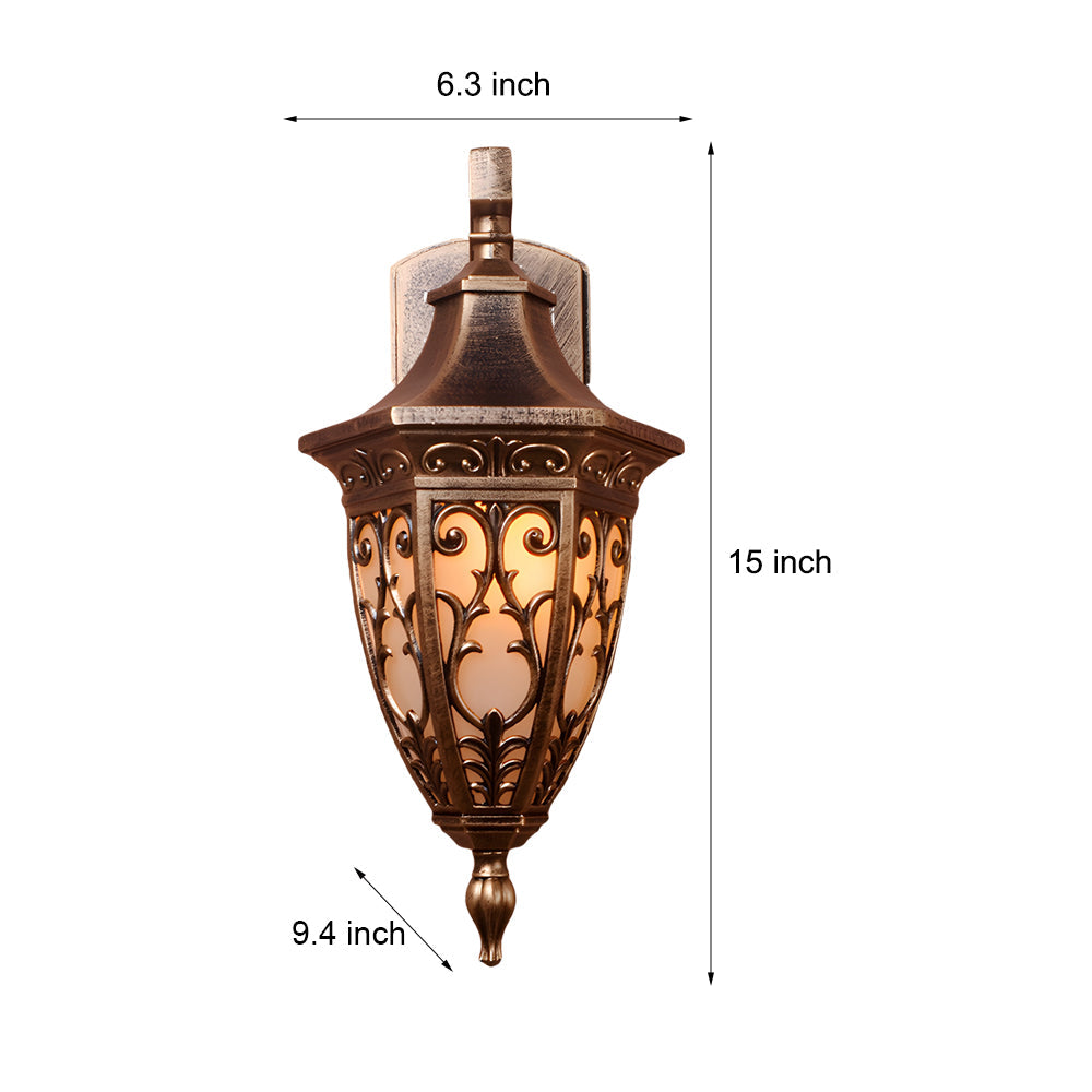 Rustic Classic Bronze Outdoor Wall Lantern