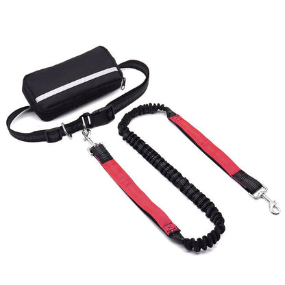 Adjustable Dog Running Leash with Pouch Bag - Cofik