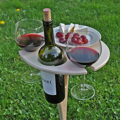 Portable Patio Wine Table