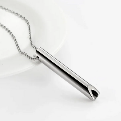 Calming Anxiety Necklace, Stainless Steel, Quit Smoking Aid