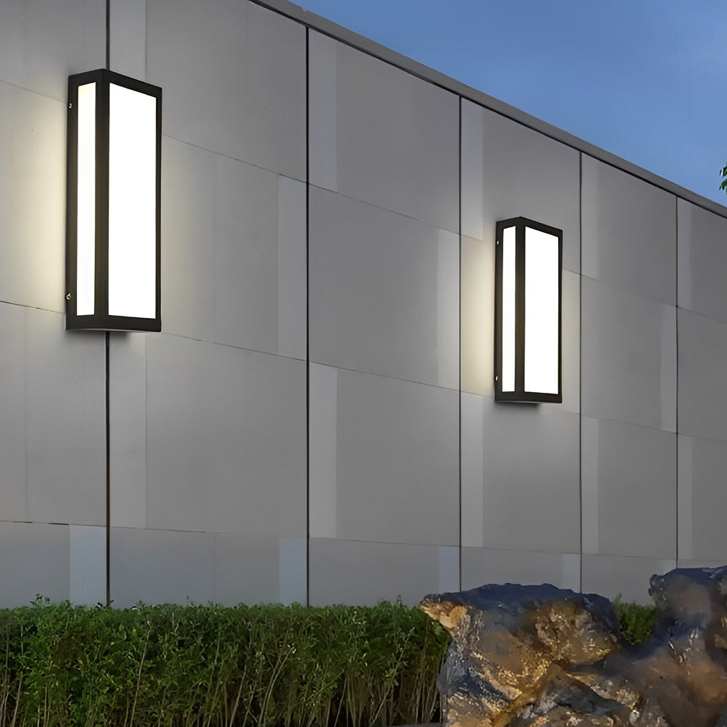 Outdoor Black LED Wall Light Waterproof Exterior Lamp