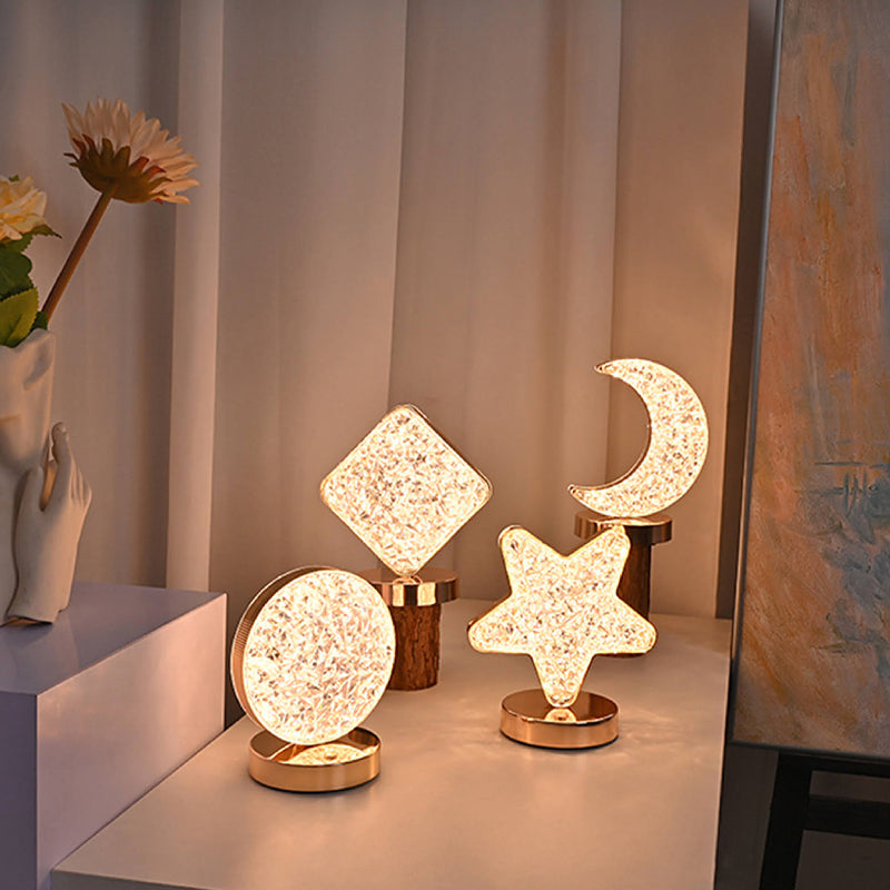 Silver Night Metal Desk Lamp
