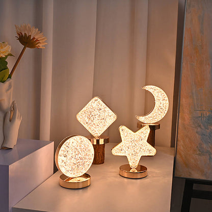 Silver Night Metal Desk Lamp