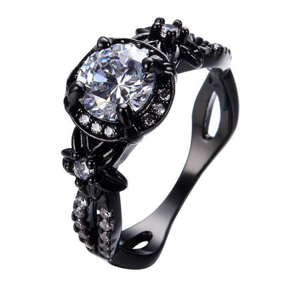 Timeless Black Sapphire Engagement Ring
