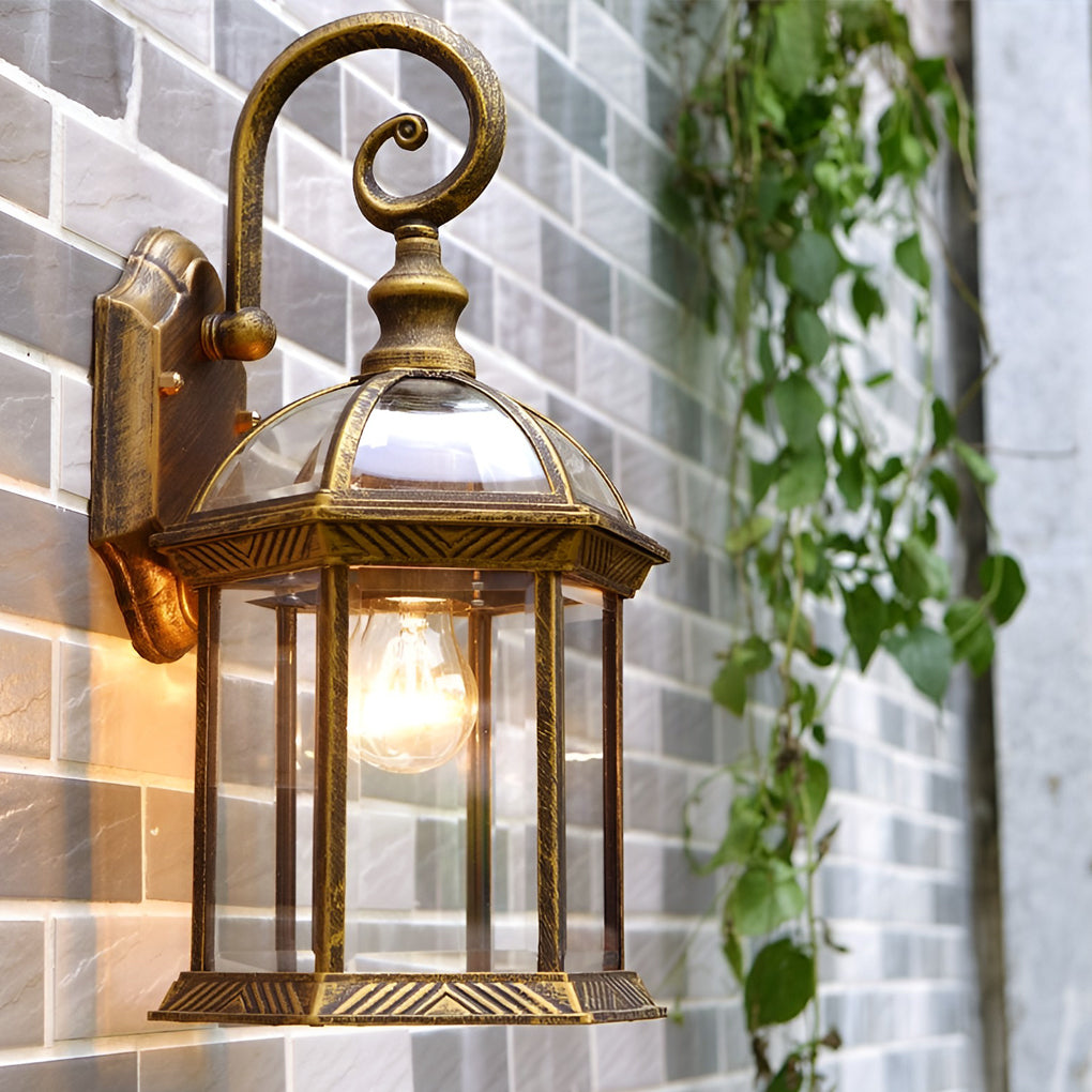 Classic Waterproof Glass E27 Wall Light Sconce Lamp