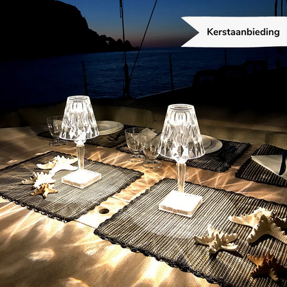 Elegant Dimmable LED Crystal Table Lamp