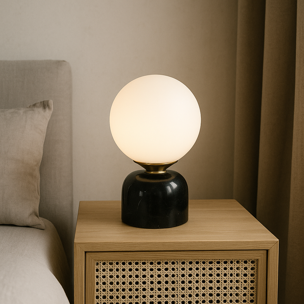 Elegant Glass Table Lamp Scandinavian Style