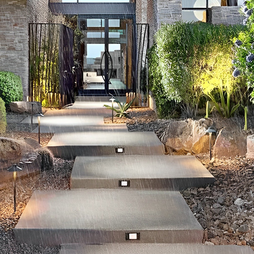 Sleek Recessed LED Wall Step Lights 3W Aluminum