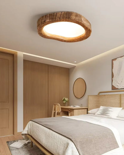 Simple Wooden Table Lamp with Warm Glow Effect
