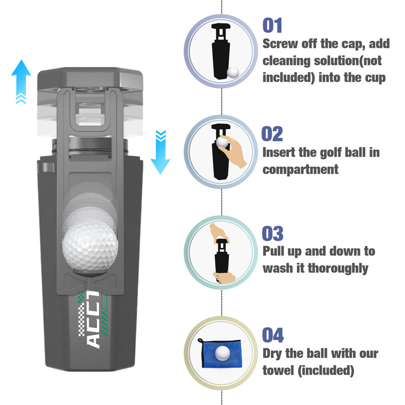 Compact Golf Ball Cleaning Kit