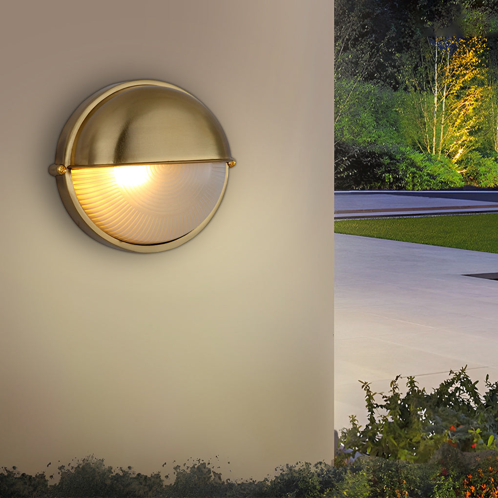 Vintage Metal Glass Outdoor Industrial Wall Light
