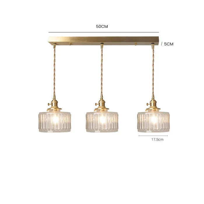 Vintage Style Single Glass Pendant Lamp