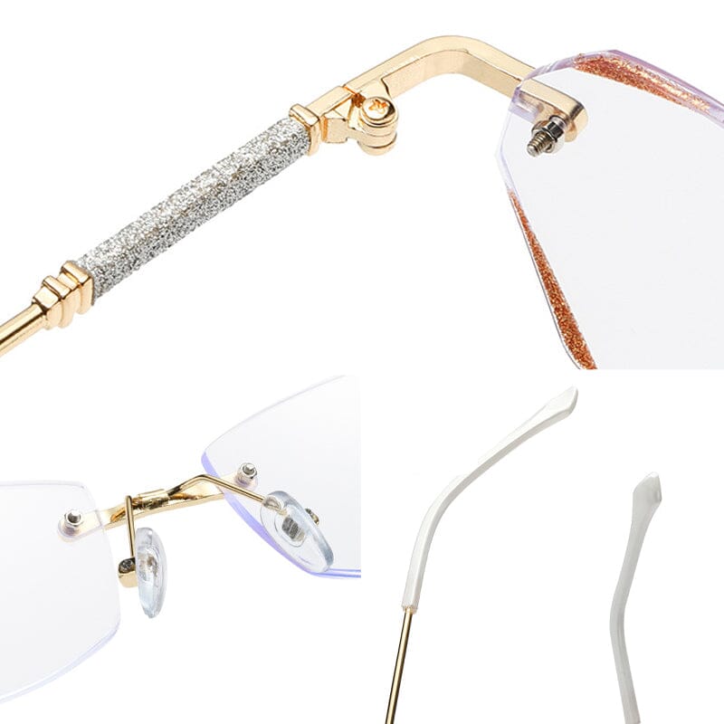 Stylish Rimless Blue Light Blocking Readers