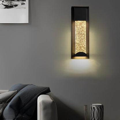 Sleek Glass Outdoor Motion Sensor LED Wall Light