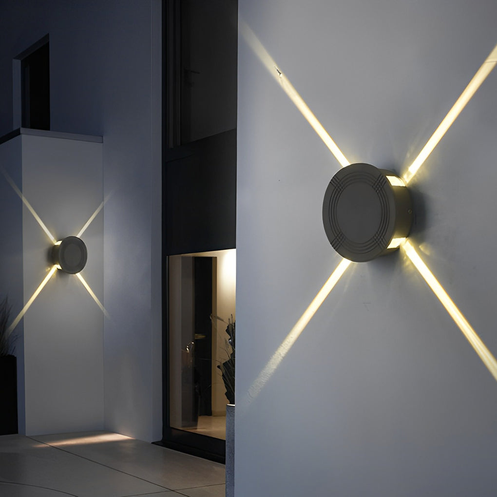 Outdoor 12W LED Star Wall Light Waterproof Modern Lamp