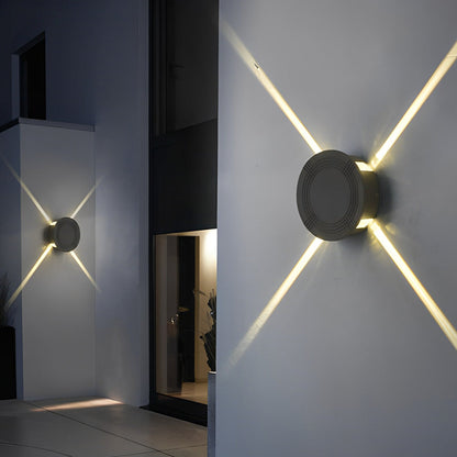 Outdoor 12W LED Star Wall Light Waterproof Modern Lamp