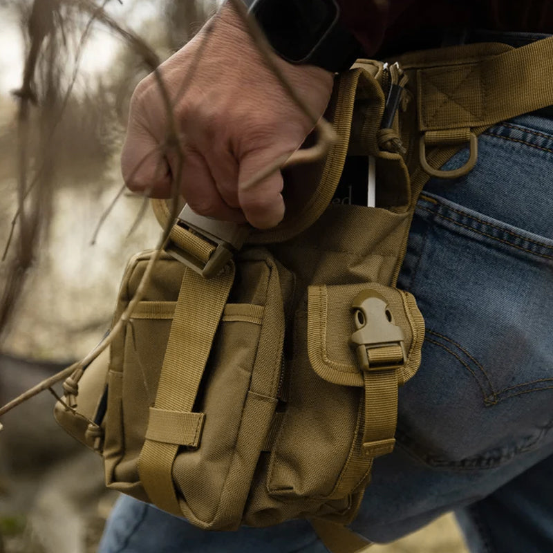 Waterproof Tactical Waist Pack Travel Belt Bag for Men