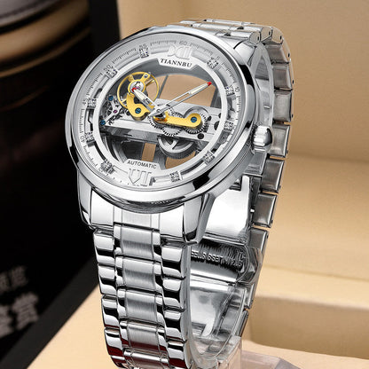 Slim Automatic Skeleton Mechanical Men's Watch