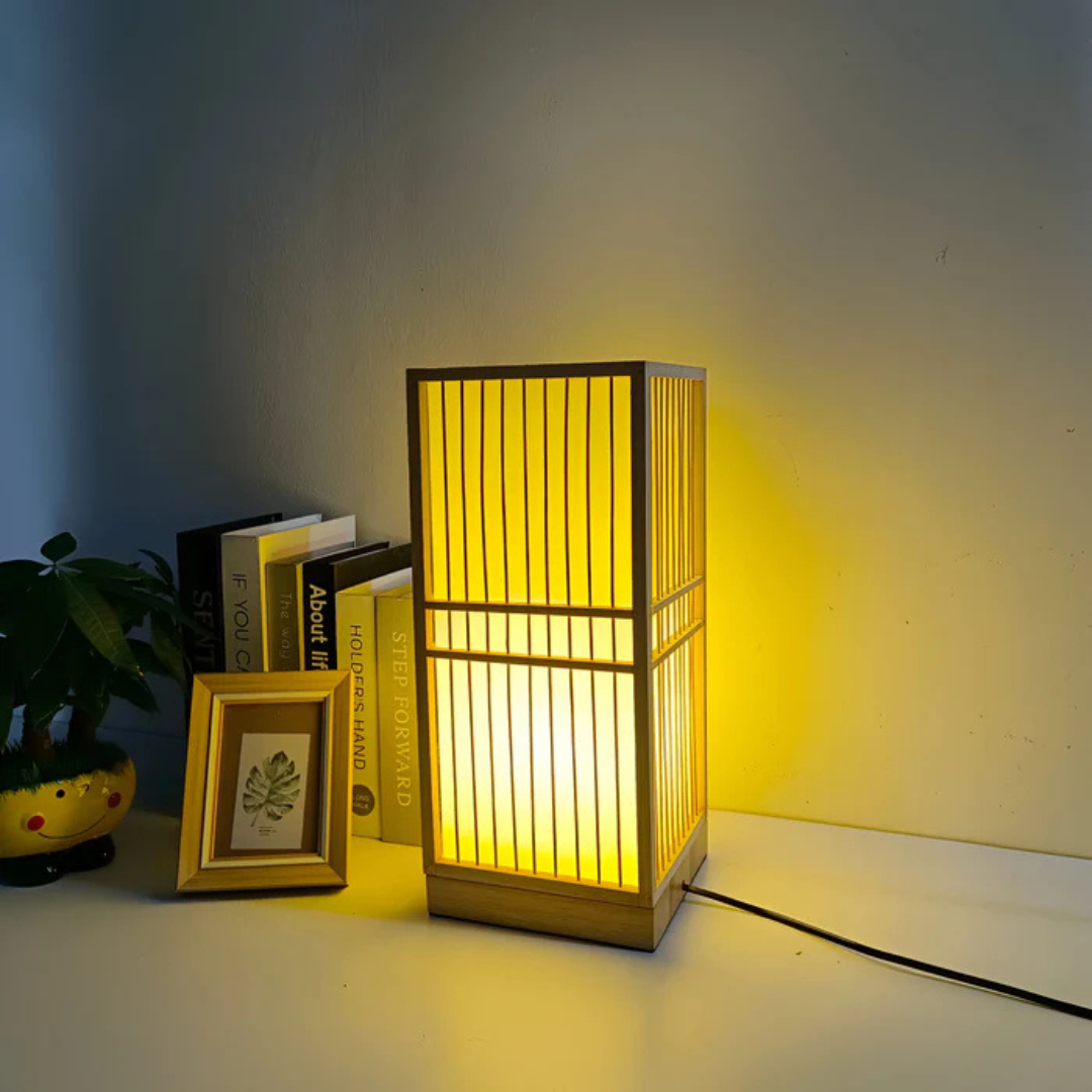 Natural Bamboo Desk Light Lamp