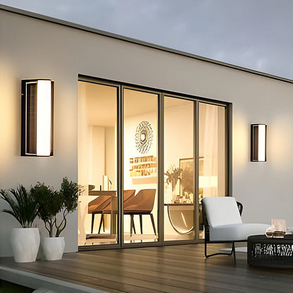 Outdoor LED Solar Wall Lamp Waterproof Modern Linear Light