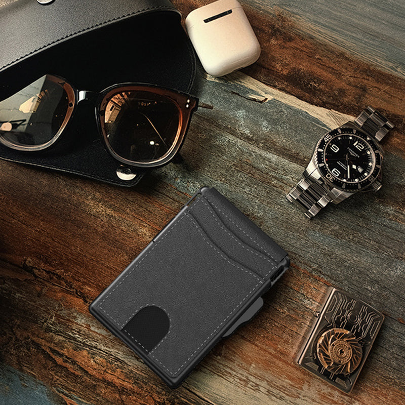 Premium Leather AirTag Wallet Card Holder