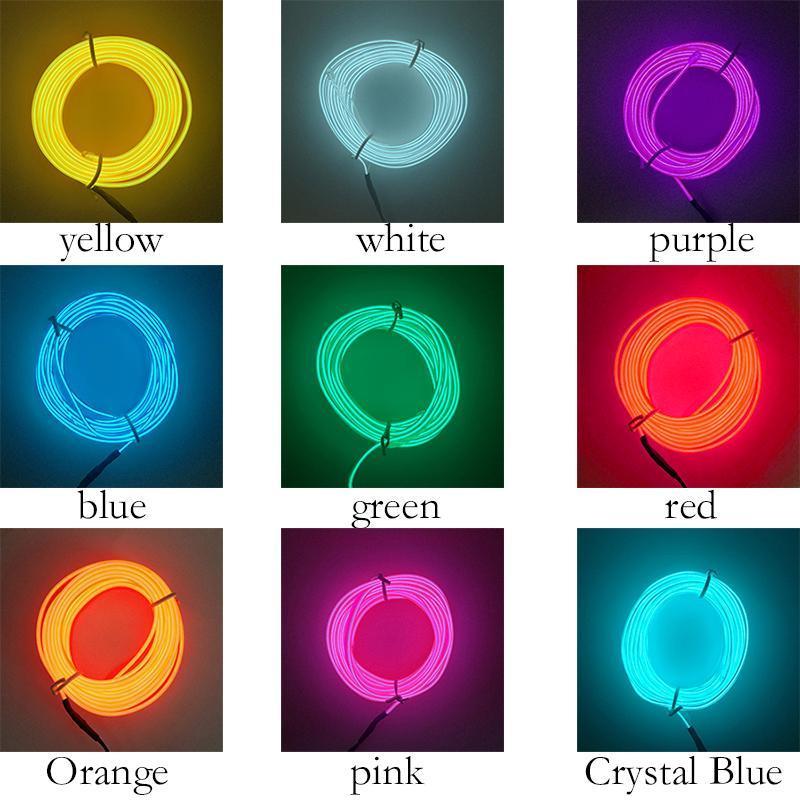 Colorful Car LED Strip Light Flexible Neon Interior Kit