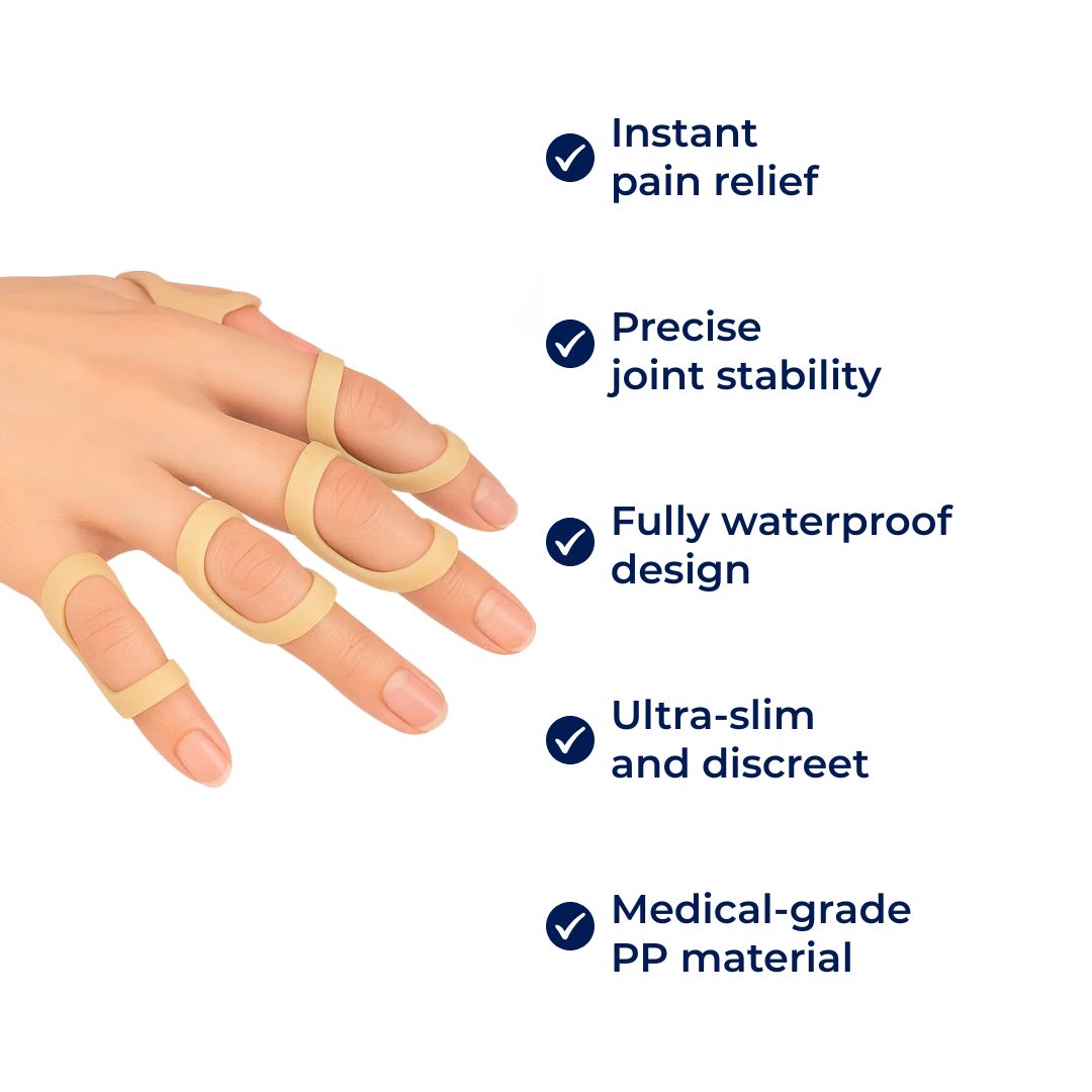 Flexible 8 Ring Finger Splint for Pain Relief Support
