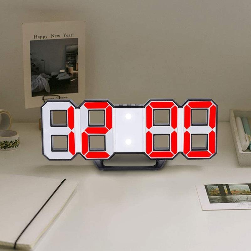 Modern 3D LED Alarm Clock Radio
