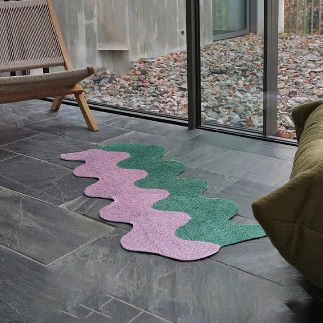 Vibrant Multi-Colored Area Rug Cotton Blend