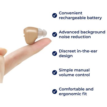 Rechargeable Digital Hearing Aid with Noise Reduction