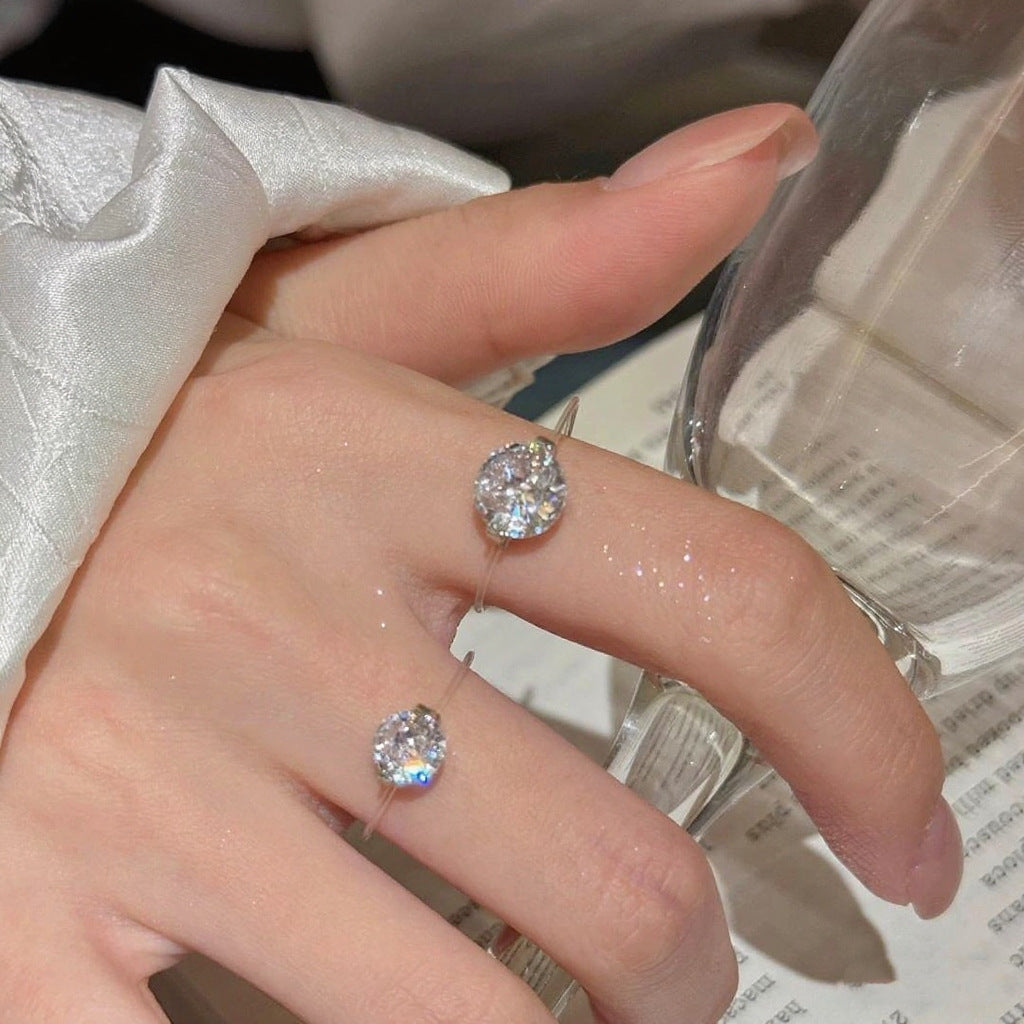 Luxury 1-2 Carat Moissanite Solitaire Ring