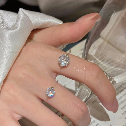 Luxury 1-2 Carat Moissanite Solitaire Ring