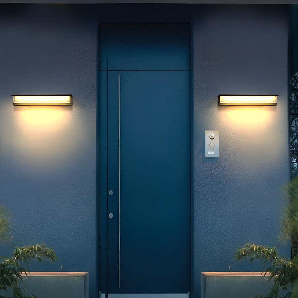 Slim Outdoor Solar Powered LED Wall Light