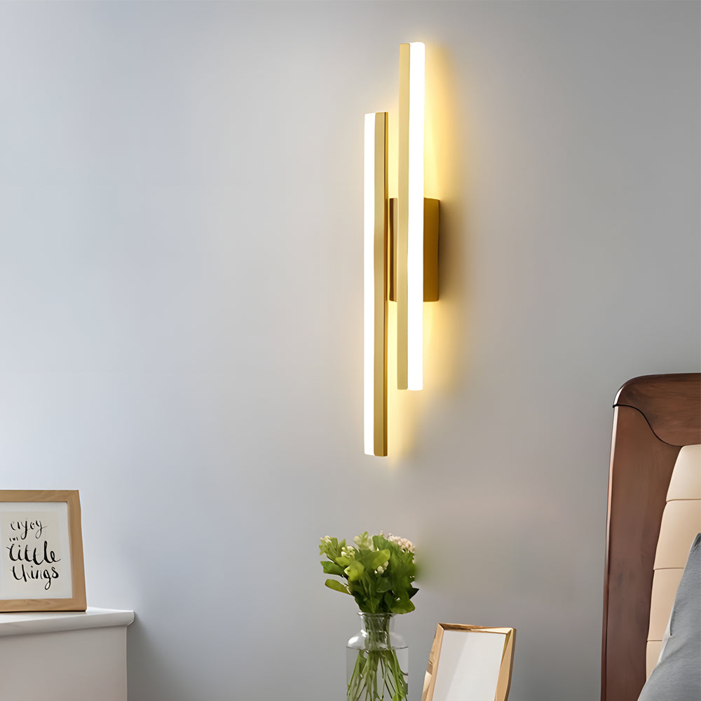 Sleek 2-Light LED Wall Sconce with Dimmer