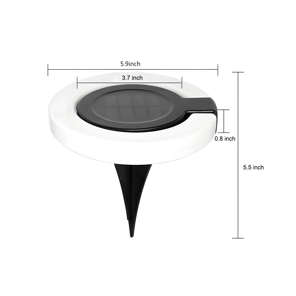 4PCS Round Folding Solar Patio Lamp Set - Contemporary Outdoor Lights