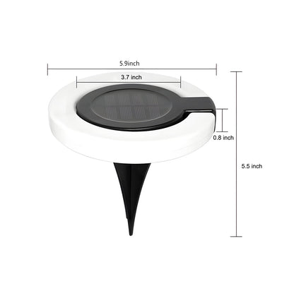 4PCS Round Folding Solar Patio Lamp Set - Contemporary Outdoor Lights